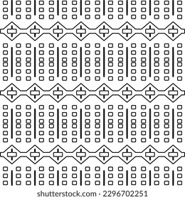 
Repeating patterns of lines.  Black and white pattern for web page, textures, card, poster, fabric, textile.