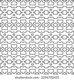 
Repeating patterns of lines.  Black and white pattern for web page, textures, card, poster, fabric, textile.