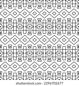 
Repeating patterns of lines.  Black and white pattern for web page, textures, card, poster, fabric, textile.