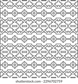 
Repeating patterns of lines.  Black and white pattern for web page, textures, card, poster, fabric, textile.