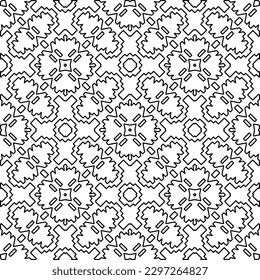 Repeating patterns of lines.  Black and white pattern for web page, textures, card, poster, fabric, textile.