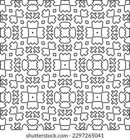 Repeating patterns of lines.  Black and white pattern for web page, textures, card, poster, fabric, textile.