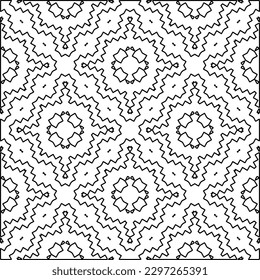 
Repeating patterns of lines.  Black and white pattern for web page, textures, card, poster, fabric, textile.