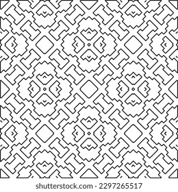 
Repeating patterns of lines.  Black and white pattern for web page, textures, card, poster, fabric, textile.