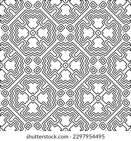 Repeating patterns of lines.  Black and white pattern for web page, textures, card, poster, fabric, textile.