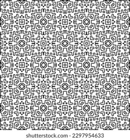Repeating patterns of lines.  Black and white pattern for web page, textures, card, poster, fabric, textile.