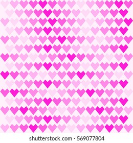 Repeating pink hearth several tone for background and patter. Vector editable used for business and valentine day.