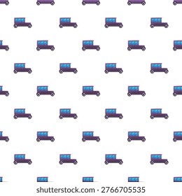 Repeating purple antique automobiles creating a retro transportation wallpaper