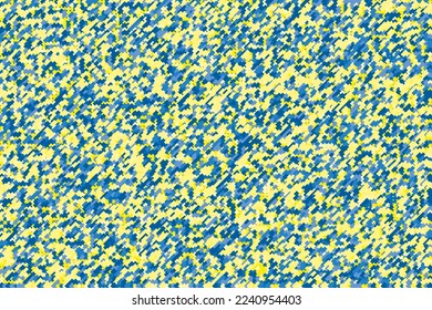Repeating Random Size and Color Lozenges Background Making Patchwork or Brush Strokes Visual Effect - Ukranian National Blue and Yellow Colors on Similar Backdrop - Vector Wallpaper Graphic Design