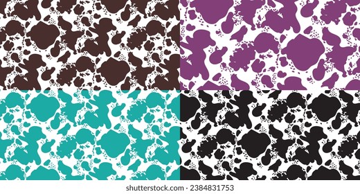 Repeating Realistic Cow pattern background
