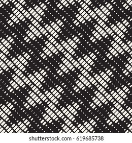 Repeating Rectangle Halftone. Modern Geometric Lattice Texture. Vector Seamless Monochrome Pattern
