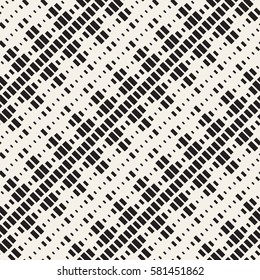 Repeating Rectangle Shape Halftone. Modern Geometric Lattice Texture. Vector Seamless Monochrome Pattern