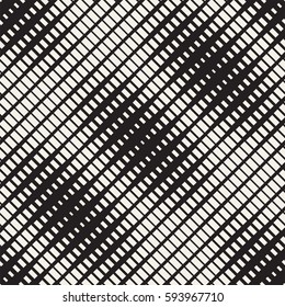 Repeating Rectangle Shape Halftone. Modern Geometric Lattice Texture. Vector Seamless Monochrome Pattern