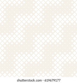 Repeating Rectangle Shape Halftone. Vector Seamless Monochrome Pattern