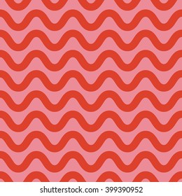 Repeating red and pink wave pattern
