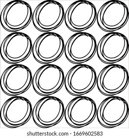 Repeating ringer pattern. Several thin circles superimposed on each other. Vector illustration.