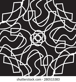 Repeating round outlines in kaleidoscope pattern