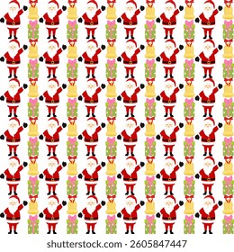 Repeating Santa Claus Pattern - Festive Christmas Background