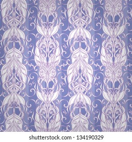 Repeating seamless background with gentle romantic floral motifs