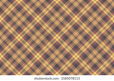 Repeating seamless background textile, hanukkah fabric plaid check. Close-up texture vector pattern tartan in orange and grey colors palette.