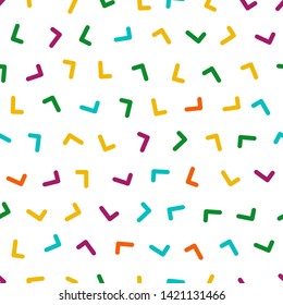 Repeating Seamless Colorful Pattern - Simple various color objects pattern