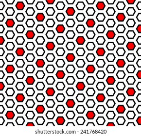 repeating seamless hexagon background - vector 