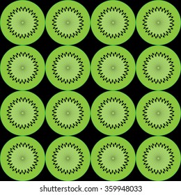 Repeating seamless kiwi fruit pattern