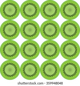 Repeating seamless kiwi fruit pattern