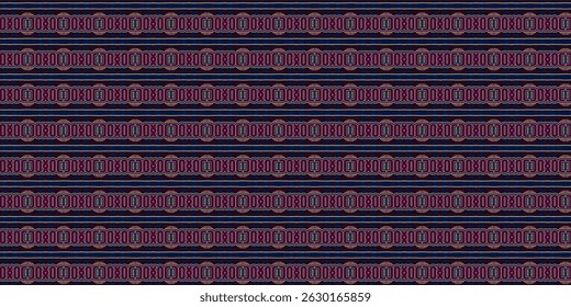 Repeating seamless pattern with retro-futuristic sci-fi grid elements in red, blue, and violet tones.