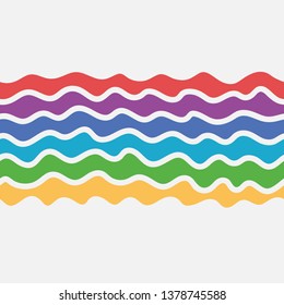 Repeating seamless pattern of wavy lines, geometric wavy lines drawn by hand. Abstract background, wallpaper, for the decoration.