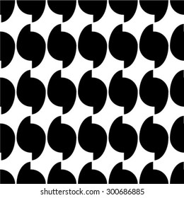 Repeating seamless vector background. Black and white texture.