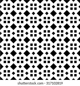 Repeating seamless vector background. Black and white texture.