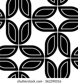 Repeating seamless vector background. Black and white texture. diamonds.