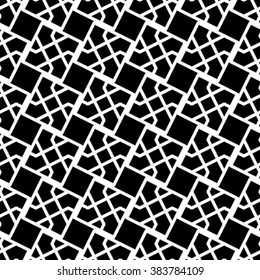 Repeating seamless vector background. Black and white texture.