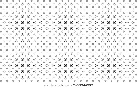 Repeating seamless vector pattern with clean minimalist geometry, oriental floral ornaments, and scattered diamond-shaped line motifs in a balanced layout