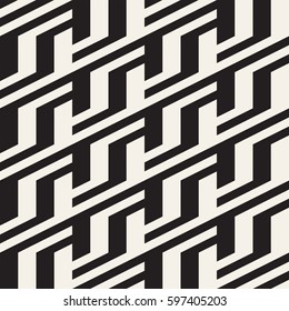Repeating Slanted Stripes Modern Texture. Simple Regular Background. Monochrome Geometric Seamless Pattern.