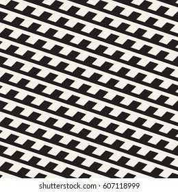 Repeating Slanted Stripes Modern Texture. Monochrome Geometric Seamless Pattern.