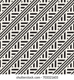 Repeating Slanted Stripes Modern Texture. Simple Regular Background. Monochrome Geometric Seamless Pattern.
