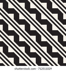 Repeating Slanted Stripes Modern Texture. Simple Regular Background. Monochrome Geometric Seamless Pattern.