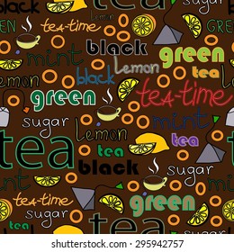 Repeating tea pattern.