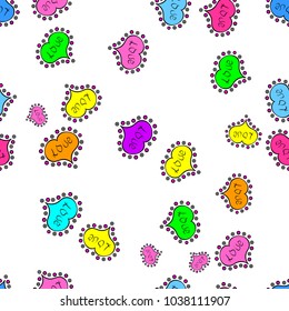 Repeating texture. Seamless hearts pattern. Cute white, black and yellow colors elements. Valentine':s Day card seamless background pattern heart. Vector illustration.