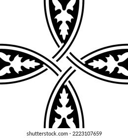 Repeating tile and fabric pattern design. Broken plaster grunge damask effect. Distressed overlay texture design. Vector illustration. Eps10.