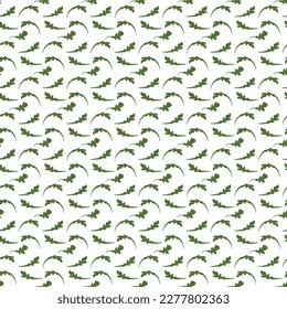Repeating vector pattern of arugula leaves on a light background. Made in cartoon style.