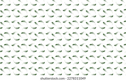 Repeating vector pattern of arugula leaves on a light background with the inscription green organic vegetables. Made in cartoon style.