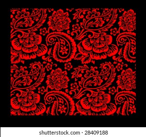 repeating vector pattern with asian motifs.
