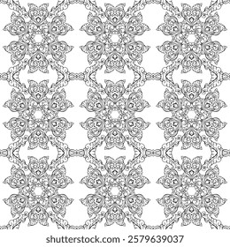repeating vector pattern designs, black and white backgrounds, batik patterns, tribal, carved and geometric, oriental ethnic patterns, traditional designs and illustrations. 70