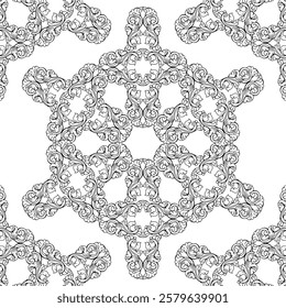 repeating vector pattern designs, black and white backgrounds, batik patterns, tribal, carved and geometric, oriental ethnic patterns, traditional designs and illustrations. 76