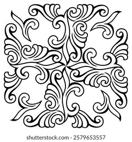 repeating vector pattern designs, black and white backgrounds, batik patterns, tribal, carved and geometric, oriental ethnic patterns, traditional designs and illustrations. 137