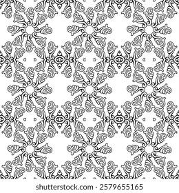 repeating vector pattern designs, black and white backgrounds, batik patterns, tribal, carved and geometric, oriental ethnic patterns, traditional designs and illustrations. 154