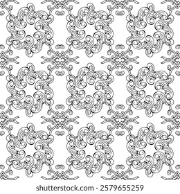 repeating vector pattern designs, black and white backgrounds, batik patterns, tribal, carved and geometric, oriental ethnic patterns, traditional designs and illustrations. 156